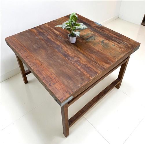 table - Rustic Square Table, Vintage Dining Room Table, Kitchen Island, Game Table, G by The Old Grainery