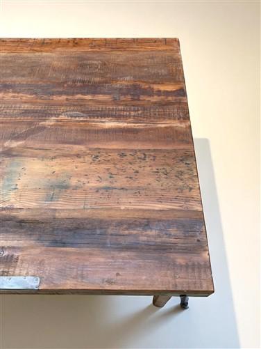 table - Rustic Square Table, Vintage Dining Room Table, Kitchen Island, Game Table, G by The Old Grainery