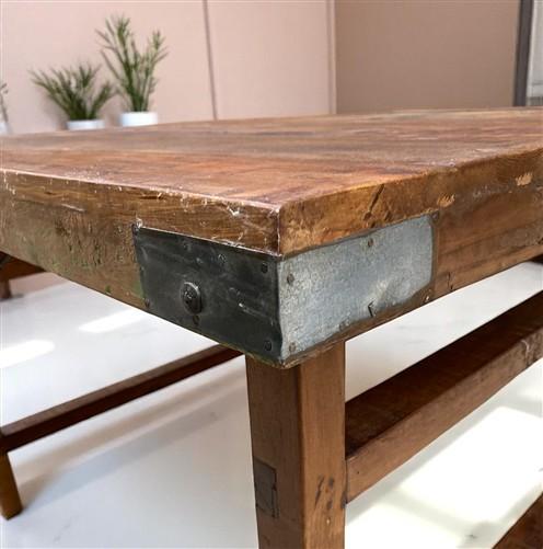 table - Rustic Square Table, Vintage Dining Room Table, Kitchen Island, Game Table, G by The Old Grainery