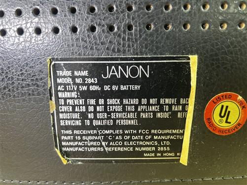 Ham Radio - Janon Solid State Multi-Band Radio, Model 2843, AM/FM/TV/AIR/WB Bands, Vintage by The Old Grainery (50 load, a...
