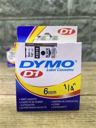 Ham Radio - Lot of 14 Dymo D1 43610 Label Cassettes 1/4" 6mm Black on Clear New Old Stock by The Old Grainery (50 load, ac...