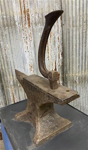 anvil - Vintage Blacksmith Anvil w/Hardy Tool, 127 lb Forging Anvil Depose, Farrier Tool by The Old Grainery (Anvil, Black...