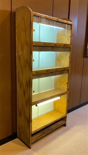 Display Cabinet - Vintage Lighted Display Cabinet, Glass China Hutch, Store Display Case Shelves by The Old Grainery (cabi...