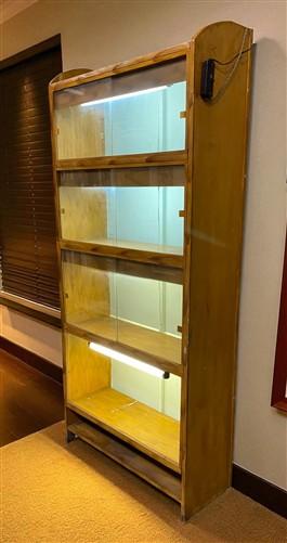 Display Cabinet - Vintage Lighted Display Cabinet, Glass China Hutch, Store Display Case Shelves by The Old Grainery (cabi...