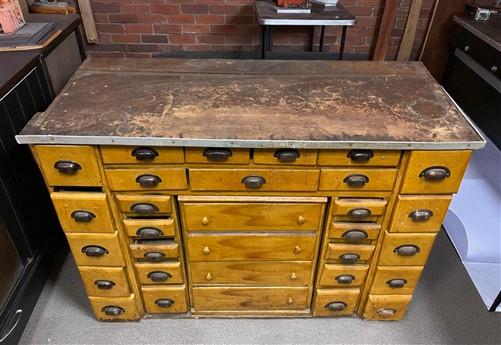Watchmaker Desk - Watchmaker Bench, Vintage Jewelers Workbench, Entry Hall Table, Industrial Age C by The Old Grainery (ar...
