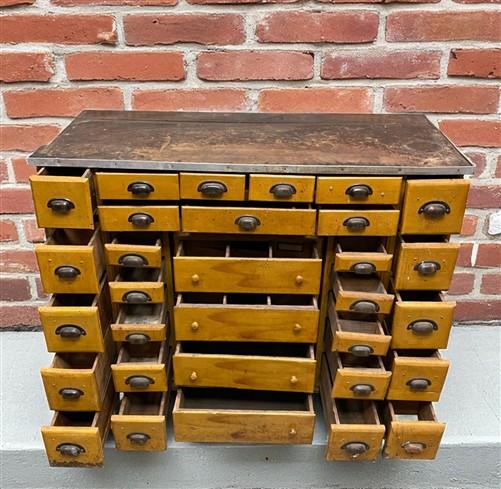 Watchmaker Desk - Watchmaker Bench, Vintage Jewelers Workbench, Entry Hall Table, Industrial Age C by The Old Grainery (ar...