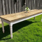 10' Harvest Table, Primitive Rustic Dining Table, Vintage Farmhouse Table, B