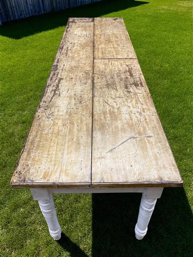 10' Harvest Table, Primitive Rustic Dining Table, Vintage Farmhouse Table, B