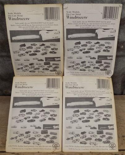 4 Zee Toys Windracers 1981 Die Cast Metal Cars Made in Hong Kong, Unopened A,