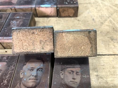 letterpress - 55 Copper Letterpress Plates, Printing Blocks, WWI Soldier, Sailor Army Navy A, by The Old Grainery (army, b...