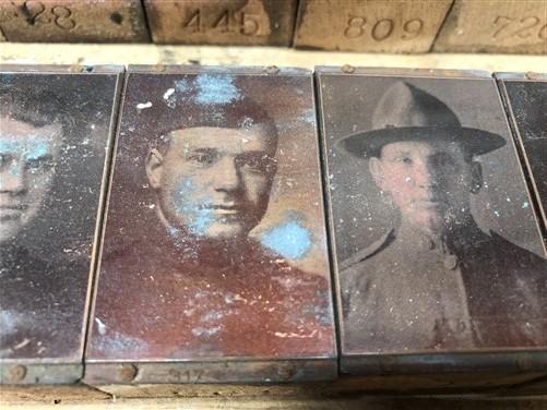 letterpress - 55 Copper Letterpress Plates, Printing Blocks, WWI Soldier, Sailor Army Navy A, by The Old Grainery (army, b...