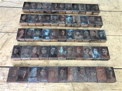 letterpress plates - 55 Copper Letterpress Plates, Printing Blocks, WWI Soldier, Sailor Army Navy B, by The Old Grainery (...