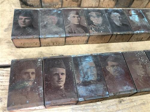 letterpress plates - 55 Copper Letterpress Plates, Printing Blocks, WWI Soldier, Sailor Army Navy B, by The Old Grainery (...
