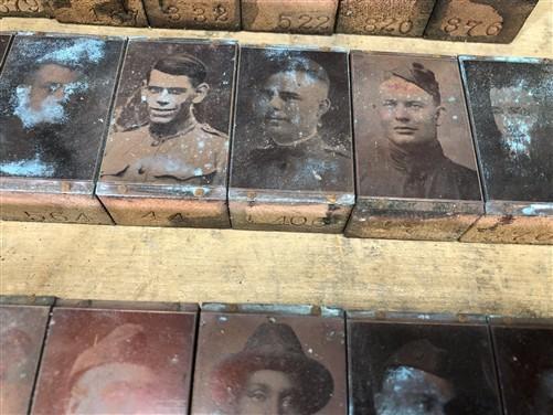 letterpress plates - 55 Copper Letterpress Plates, Printing Blocks, WWI Soldier, Sailor Army Navy B, by The Old Grainery (...