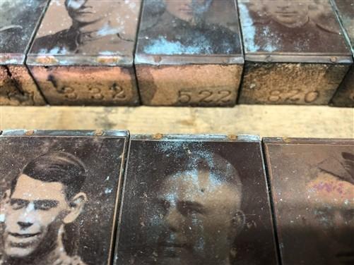letterpress plates - 55 Copper Letterpress Plates, Printing Blocks, WWI Soldier, Sailor Army Navy B, by The Old Grainery (...