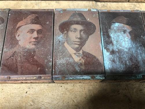 letterpress plates - 55 Copper Letterpress Plates, Printing Blocks, WWI Soldier, Sailor Army Navy B, by The Old Grainery (...