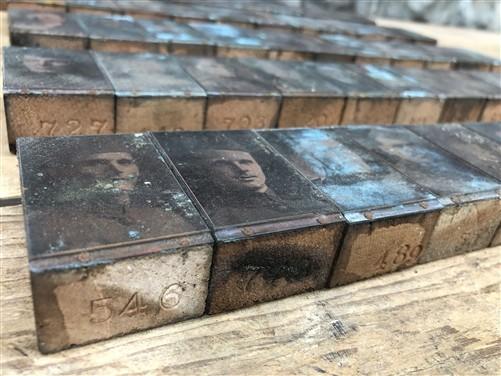letterpress plates - 55 Copper Letterpress Plates, Printing Blocks, WWI Soldier, Sailor Army Navy B, by The Old Grainery (...
