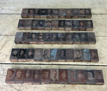 letterpress - 55 Copper Letterpress Plates, Printing Blocks, WWI Soldier, Sailor Army Navy C, by The Old Grainery (army, b...