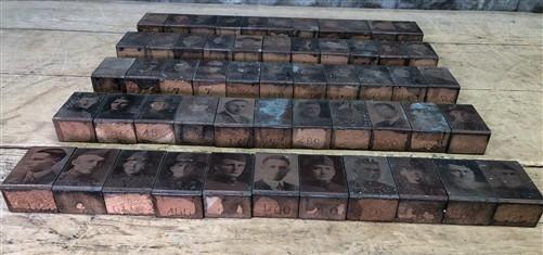 letterpress - 55 Copper Letterpress Plates, Printing Blocks, WWI Soldier, Sailor Army Navy C, by The Old Grainery (army, b...