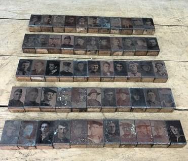 letterpress plates - 55 Copper Letterpress Plates, Printing Blocks, WWI Soldier, Sailor Army Navy E, by The Old Grainery (...