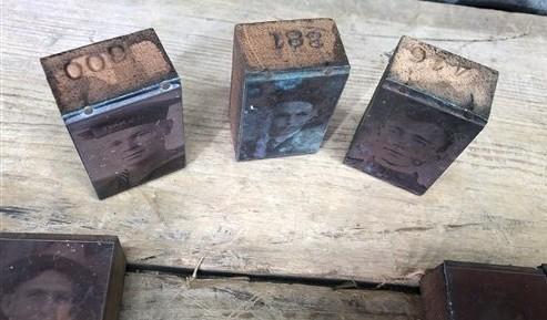 letterpress plates - 55 Copper Letterpress Plates, Printing Blocks, WWI Soldier, Sailor Army Navy E, by The Old Grainery (...