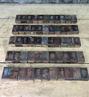 letterpress plates - 55 Copper Letterpress Plates, Printing Blocks, WWI Soldier, Sailor Army Navy F, by The Old Grainery (...