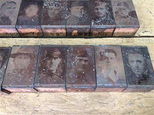 letterpress plates - 55 Copper Letterpress Plates, Printing Blocks, WWI Soldier, Sailor Army Navy F, by The Old Grainery (...