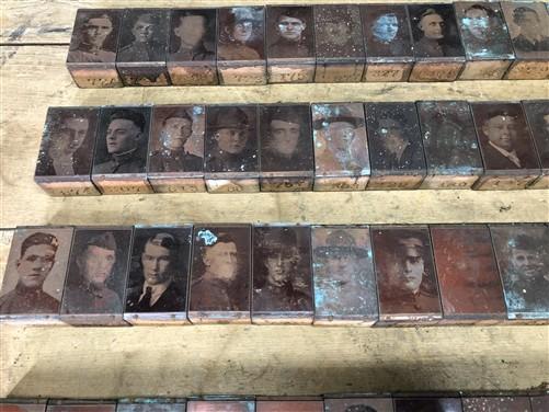 letterpress plates - 55 Copper Letterpress Plates, Printing Blocks, WWI Soldier, Sailor Army Navy F, by The Old Grainery (...