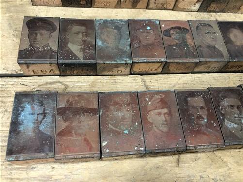letterpress plates - 55 Copper Letterpress Plates, Printing Blocks, WWI Soldier, Sailor Army Navy F, by The Old Grainery (...