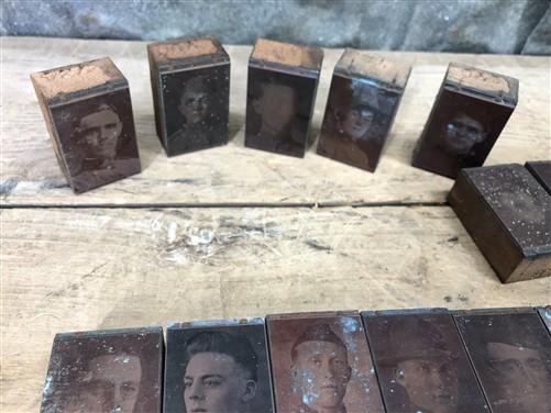 letterpress plates - 55 Copper Letterpress Plates, Printing Blocks, WWI Soldier, Sailor Army Navy F, by The Old Grainery (...