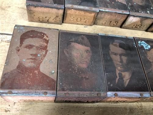 letterpress plates - 55 Copper Letterpress Plates, Printing Blocks, WWI Soldier, Sailor Army Navy F, by The Old Grainery (...
