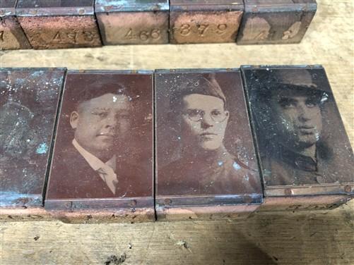 letterpress plates - 55 Copper Letterpress Plates, Printing Blocks, WWI Soldier, Sailor Army Navy F, by The Old Grainery (...