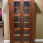 Library Bookcase, 2 Door Walnut Display Case, Kitchen Cabinet, China Cabinet, F