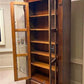Library Bookcase, 2 Door Walnut Display Case, Kitchen Cabinet, China Cabinet, F