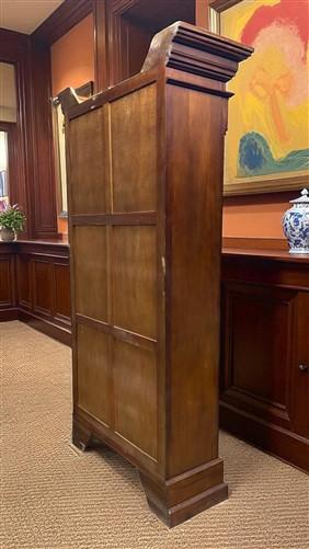 Library Bookcase, 2 Door Walnut Display Case, Kitchen Cabinet, China Cabinet, F