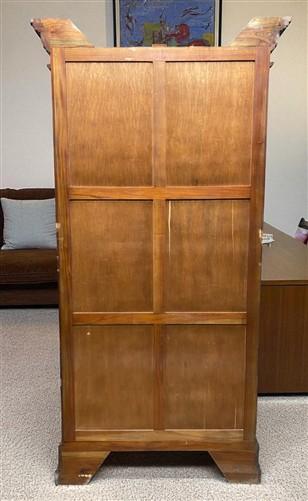 Library Bookcase, 2 Door Walnut Display Case, Kitchen Cabinet, China Cabinet, F