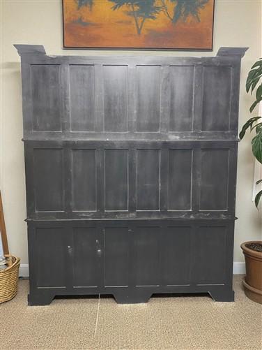 Triple Stack Bookcase, Black Kitchen Hutch Cabinet, Kitchen Storage Cupboard H