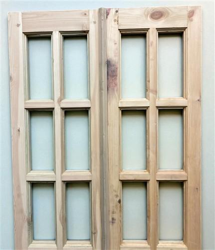 French Double Door (30.5x80.5) 8 Pane Glass Door European Styled EM40-A