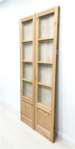 French Double Door (36x84.5) 4 Pane Glass Door European Styled EM13-A