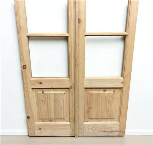 French Double Door (36x84.5) 4 Pane Glass Door European Styled EM13-A
