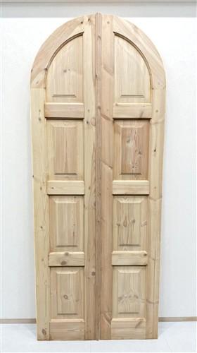 Arched French Double Doors (32x80.5) Panel Doors, European Styled Doors M7-A