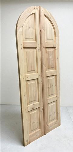 Arched French Double Doors (32x80.5) Panel Doors, European Styled Doors M7-A