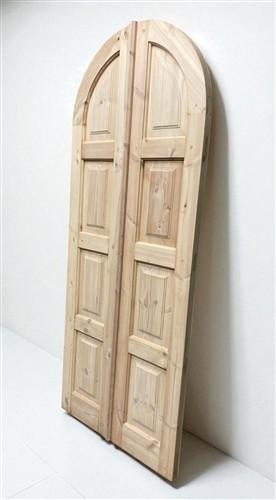 Arched French Double Doors (32x80.5) Panel Doors, European Styled Doors M7-A