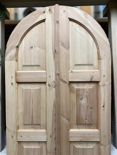 Arched French Double Doors (32x80.5) Panel Doors, European Styled Doors M7-A