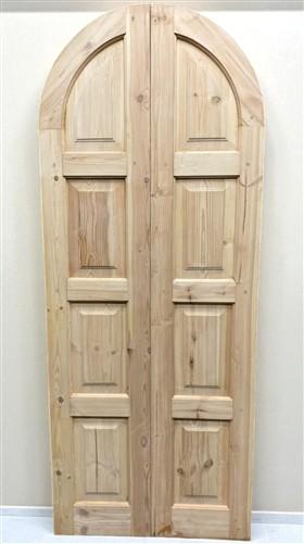 Arched French Double Doors (32x80.5) Panel Doors, European Styled Doors M7-A