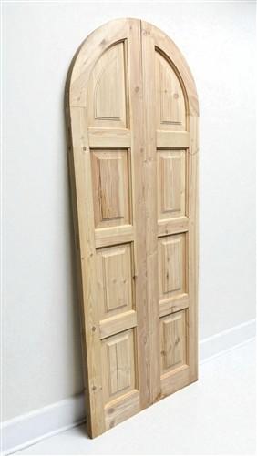 Arched French Double Doors (32x80.5) Panel Doors, European Styled Doors M7-A