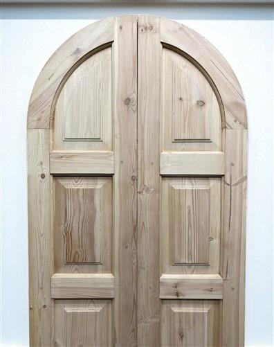 Arched French Double Doors (32x80.5) Panel Doors, European Styled Doors M7-A