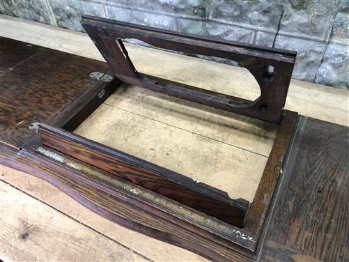 table top - Singer Wood Table Top, Treadle Sewing Machine Base, Cabinet Part Vintage V, by The Old Grainery (base, cabinet...