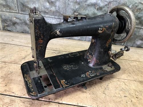 Sewing Machine - Antique Treadle Sewing Machine Head, Vintage Hand Crank Sewing Machine A, by The Old Grainery (antique, b...