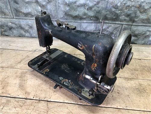 Sewing Machine - Antique Treadle Sewing Machine Head, Vintage Hand Crank Sewing Machine A, by The Old Grainery (antique, b...